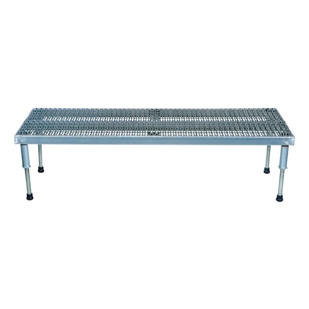 Vestil Adjustable Stand, 24W x 36L, 10.5 Overall Height, Stainless Steel, Silver AHW-H-2436-SS